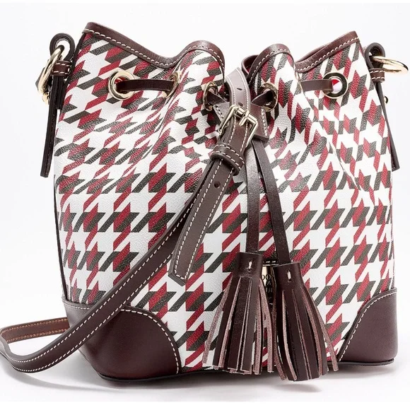 Dooney & Bourke Houndstooth Drawstring Crossbody!! 😍 NWT!! - Picture 8 of 11